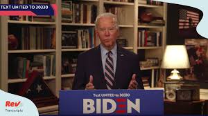 Joe biden says 'we are not enemies' and calls for unity in speech. Joe Biden Youtube Speech Transcript On Coronavirus March 23 Rev