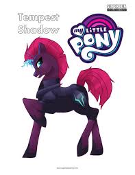 If ponies from my little pony were human youloveit com. Tempest Shadow My Little Pony Coloring Page Super Fun Coloring