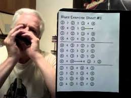 Beginner Harmonica Lessons Blue Exercise Sheet 01 Harmonica Lessons Harmonicas Guitar Lessons For Beginners