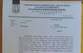 Surat Klarifikasi Lurah Kembangan Utara Gentayangan Di Pesan Whatsapp Dimensi News Dimensi News