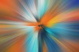 Abstract Multicolored Zoom Effect Background Digitally Generated Image Rays Of Versicolor Light Colorful Radial Blur Abstract Background Stock Illustration