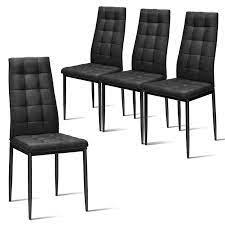 If you prefer a glamorous take, consider velvet chairs instead. Set Of 4 Kitchen Dining Side Fabric Cushion Chairs Black Morden Dining Room Chairs Hw60370 Aliexpress