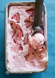easy strawberry ice cream recipe no