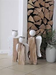 Engel Aus Holzscheiten Dekoration Deko Weihnachten Basteln Weihnachten