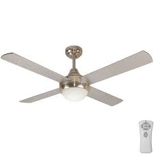 Mercator fc263134wh caprice dc ceiling fan w light & remote control 1300mm white. Mercator Glendale Ceiling Fan With Light And Remote Brushed Chrome 48 Fansonline Australia