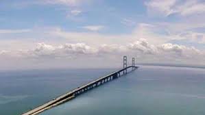 The mackinac bridge is a suspension bridge spanning the straits of mackinac to connect the upper and lower peninsulas of the u.s. Mackinac Bridge Michigan