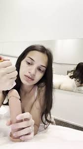 Brazilian Alice Lima Masturbates with Her Vibrator in Front of the Mirror  and Has Orgasms