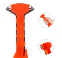 3-in-1 Life Saving Bus Escape Emergency Car Safety Hammer Window Breaker  with Temporary Parking Number Plate Seat Belt Cutter