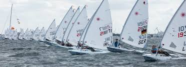 The laser radial is a variant of the laser standard, with shorter mast and Feld Der Laser Radial Stark Besetzt Warnemuender Woche