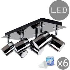 Lightahome have extensive knowledge of ceiling fans & how to fit them. New Retro Gloss Black And Chrome 3 Way Ceiling Spotlight Lights Gu10 Fitting