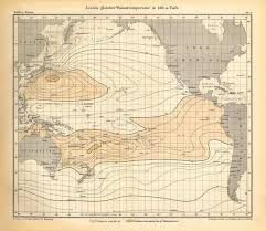 A1 84x59cm Poster Of Lines Of Equal Water Temperature In 400 Meters Depth Chart Pacific Ocean German Antique Victorian Engraving 1896