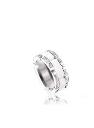 Ultra Ring In 18k White Gold White Ceramic And Diamonds Medium Version Jewelry Chanel Jewelry Fine Jewelry