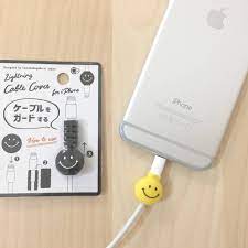セリア ニコちゃんのケーブルガードがかわいい 100円で買えちゃう充電ケーブルの救世主 ケーブル キャラクター かわいい かわいい