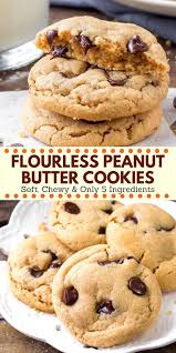 Flourless Peanut Butter Cookies Recipe Flourless Peanut Butter Cookies Peanut Butter Cookie Recipe Easy Cookie Recipes