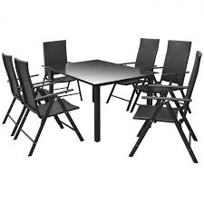 Outdoor Dining Furniture Set 6 Seater Garden Table Patio Armchairs Rattan Metal Outdoor Dining Set Outdoor Dining Furniture Rattan