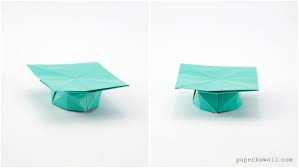 Preschool is such a fun time! Origami Graduation Hat Tutorial Paper Kawaii
