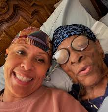 SWEETBABY'S BIRTHDAY!! 🎈🥳🙌🏽 On 11/29/1919 —105 years ago, Our  Sweetbaby, Jimmie Mae started her beautiful journey! 💙 I think this photo  might have been taken in 1972. If so, I was 6