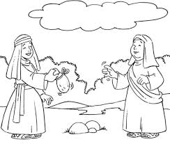 Ruth And Naomi Coloring Page Pertaining To Really Encourage To Color Pages Biblejskie Podelki Raskraski Podelki