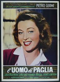 fotobusta film L'UOMO DI PAGLIA Pietro Germi Luisa Della Noce 1958
