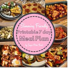 Printable Slimming World Friendly Meal Plan This Is A Plan I Followed Myself And Had Success On Slimming World Meal Prep Shopping List Meal Planning Slimming World Shopping List