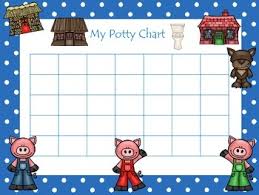 three little pigs themed daycare health hygiene potty chart and certificate