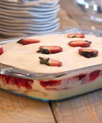 Brazilian Style Strawberry Shortcake Torta Gelada De Morangos With A Delicious Layer Of Home Made Custard Brazilian Desserts Brazilian Food Dessert Recipes