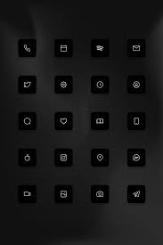 Ios 15 App Icons 75 Minimalist Dark Theme Icons Etsy App Icon Black App Ios App Icon