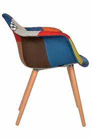 Find your perfect designer armchair at made.com. Ts Ideen Design Chair Armchair 50s Retro Patchwork Style In Beechwood And 100 Linen