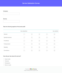 A customer satisfaction survey is used to see how satisfied a customer is with the products and services of your company. Service Satisfaction Survey Template Zoho Survey