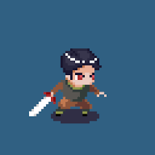 Swordman Animations Hero Anime Chibi Art Hero Sword Boy With Sword Game Game Art 2d Animation 8 Pixel Art Games Pixel Art Characters Pixel Animation