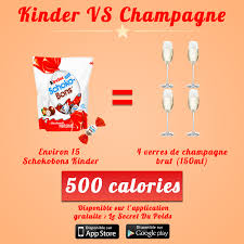 Combien De Calories Kinder Schokobons Vs Champagne Combien De Calories Dans L Alcool Secret Du Poids Calories Des Aliments Pour Maigrir