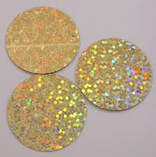 14mm gold hologram shell sequins from sequinworld.co.uk. Bulk Bag Xxl 60mm Flat Round Hologram Gold Sequins X 250