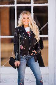 Driftwood Leather Embroidery Jacket Leather Jacket Girl Embroidery Jackets Jackets