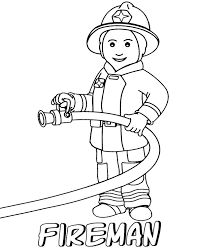 Make learning words as fun and entertaining as playing with a game of pictionary. Firefighter Coloring Page For Children