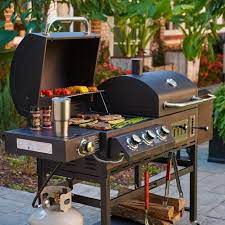 Outdoor Gourmet Barbecue Grill And Smoker Box Hybrid Bbq Gas Charcoal 36 000 Btu Outdoorgourmetpro Bbq Grill Smoker Gas And Charcoal Grill Best Smoker Grill