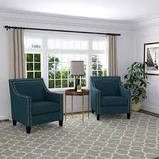 Victor Fabric Blue Accent Chairs 2 Pack Accent Chairs Blue Accent Chairs Accent Chairs For Living Room