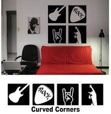 Rock N Roll Rock Star Panel Vinyl Wall Decal Sticker Home Decor P004 Music Room Decor Bedroom Decor Rock Bedroom