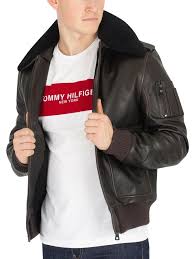 Ebay Sponsored Tommy Hilfiger Men S Aviator Shearling Leather Jacket Brown Mens Aviators Tommy Hilfiger Man Mens Chino Trousers
