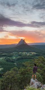 Sunrise In The Glasshouse Mountains By Visitqueensland Australia Vacation Australia Tourism Australia Travel