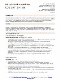 Etl Informatica Developer Resume Samples Qwikresume