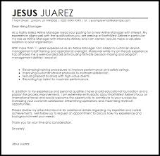 Airline Manager Cover Letter Sample Cover Letter Templates Examples