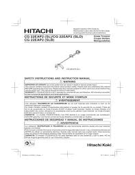 We also have installation guides, diagrams and manuals to help you along the way! Maintenance Hitachi Cg 22eap2 Sld Cg 22eap2 Slb Cg 22eap2 Sl Maintenance