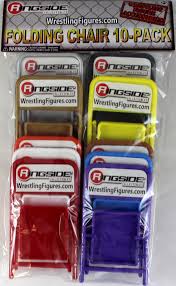 Wwe 10 Pack Of Folding Chairs Multi Color Ringside Exclusive Toy Wrestling Action Figure Accessories Action Figure Accessories Folding Chair 10 Things