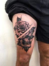 Men Thigh Tattoo Trick Thigh Tattoo Men Men Flower Tattoo Tattoos For Guys