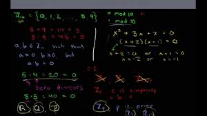 Ring Theory 5 Zero Divisors And Integral Domains Youtube