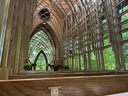 Made our way through the rain today to visit the Mildred Cooper Chapel. Our  timing couldn't have been better