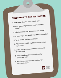 Cdc travelers' health branch provides health advice to international travelers, including advice about medications and vaccines. 9 Questions To Ask Your Doctor Vital Record