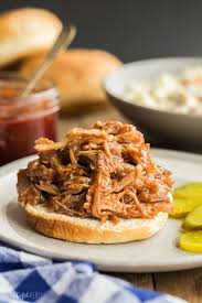 This Instant Pot Pulled Pork With Cranberry Bbq Sauce Is Sweet And Tangy With A Little Kick It Is Pulled Pork Instant Pot Recipe Pulled Pork Instapot Recipes