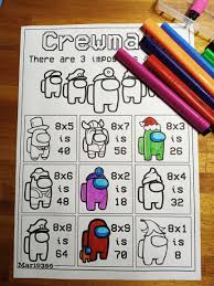 Times Tables Among Us Times Tables Practice Jobs For Teachers Times Tables