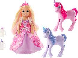 Amazonsmile Barbie Dreamtopia Gift Set With Chelsea Princess Doll In Heart Dress 2 Baby Unicorns And Accessories Gi Unicorn Barbie Chelsea Doll Baby Unicorn